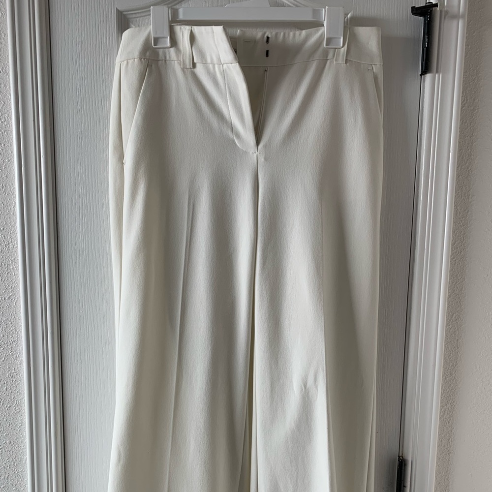 White Wide Leg JLo Trousers